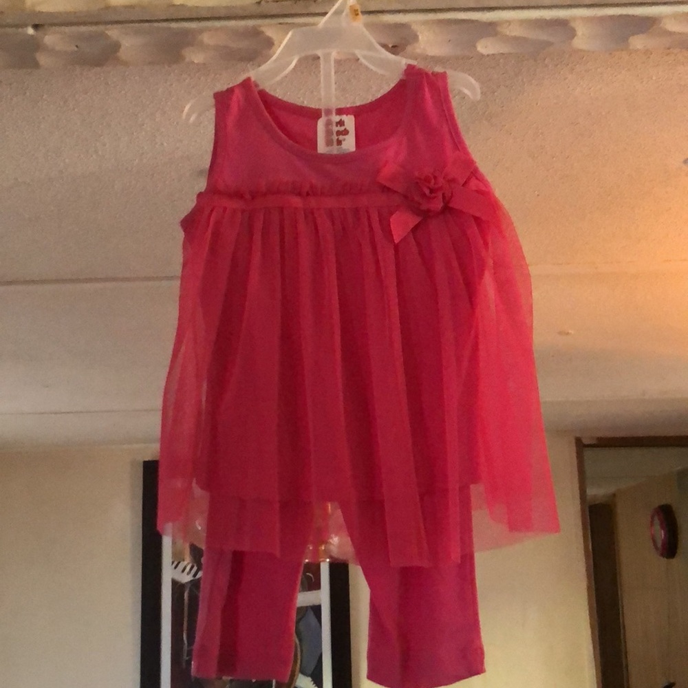 Little ladies pink pant set ....never worn